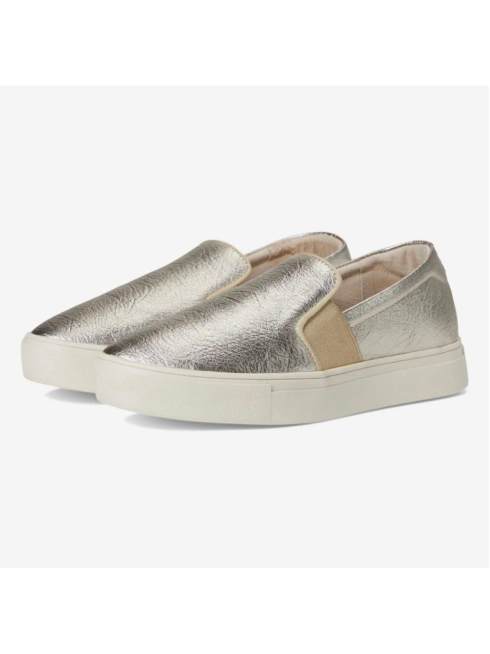 Birdies Swift Leather Gold Slip On Sneakers Women's Size 10.5 Metallic - Picture 3 of 12